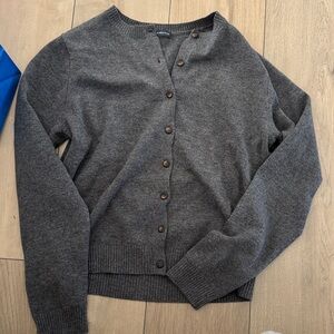 Brandy Melville Gray Button-Up Cardigan